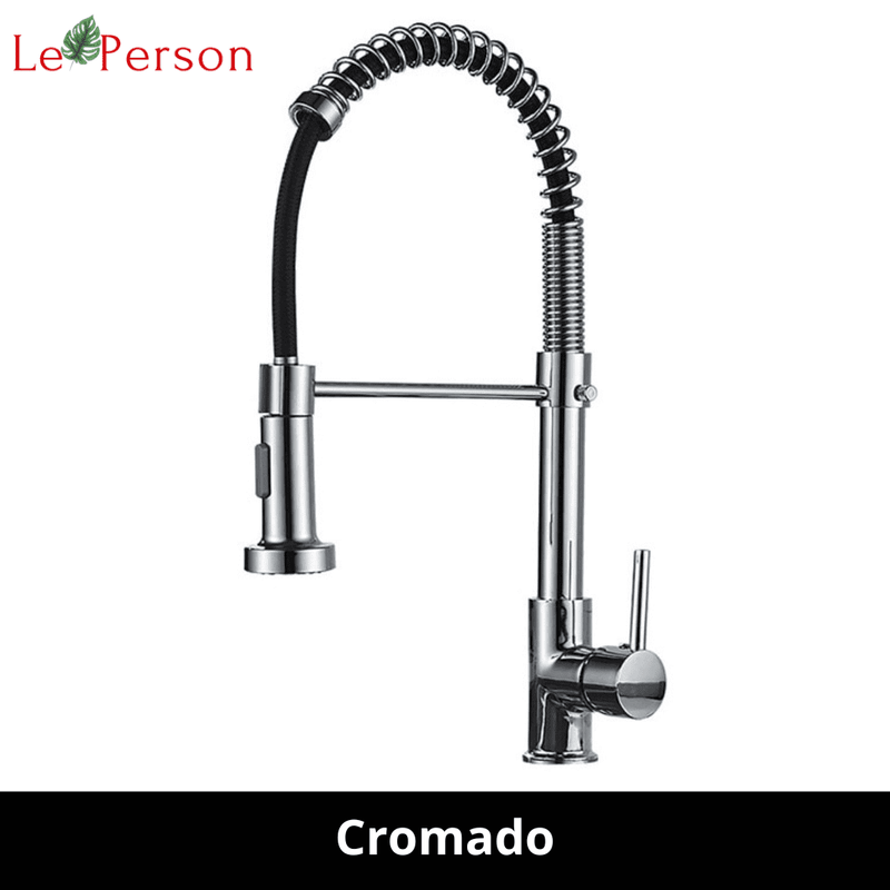 Torneira Gourmet Cozinha Monocomando Luxo Inox Escovado