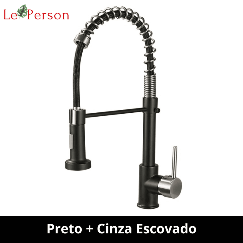 Torneira Gourmet Cozinha Monocomando Luxo Inox Escovado