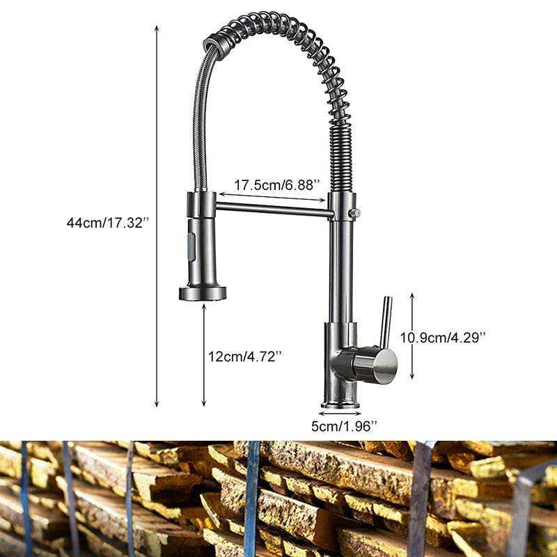 Torneira Gourmet Cozinha Monocomando Luxo Inox Escovado