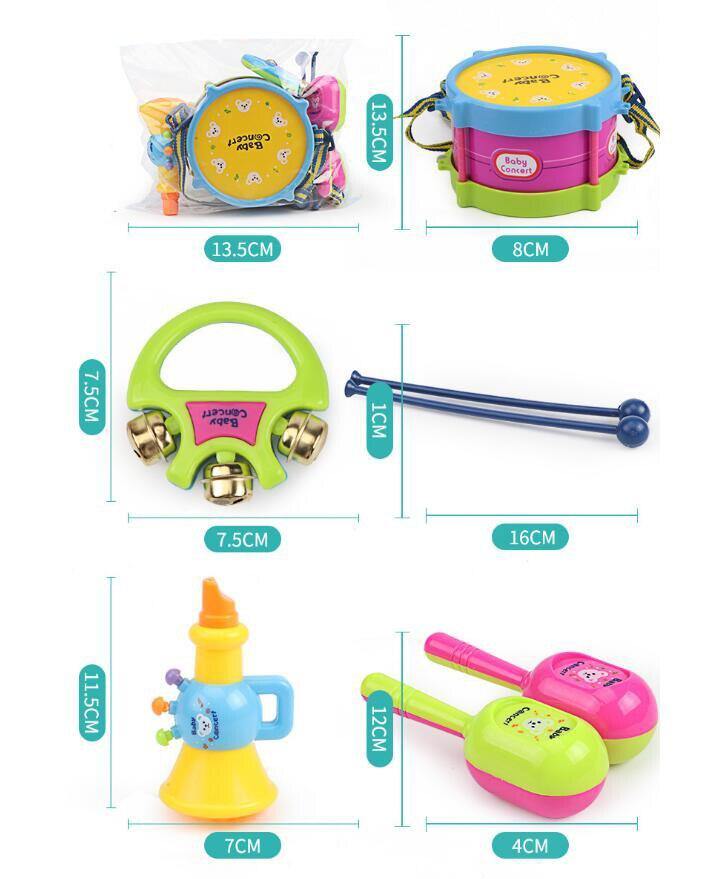 Baby Concert - Kit com 5 Instrumentos Musicais Infantis - PROMOÇÃO DIA DAS CRIANÇAS!